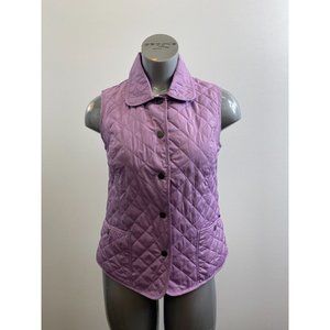 Northern Reflection Women's Snap Button Up Quilted Vest Size Small Mauve Sleeve